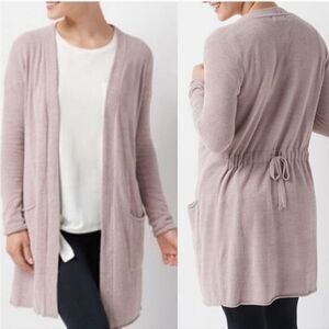 Barefoot Dreams cozy ultra lite long sleeve tie back tuni style cardiga